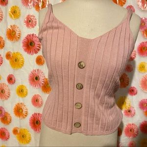 ✨3/$10✨ Daily Special Pink Ribbed Knit Tank Top Sz M